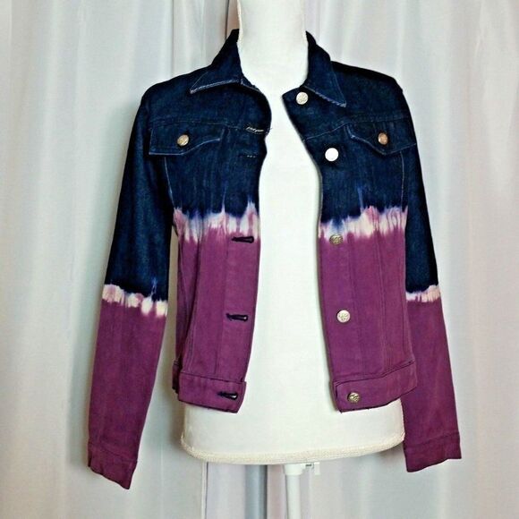 Karl Kani KK2 Bohemian Jean Jacket Small Purple Tie Dye - Picture 3 of 10